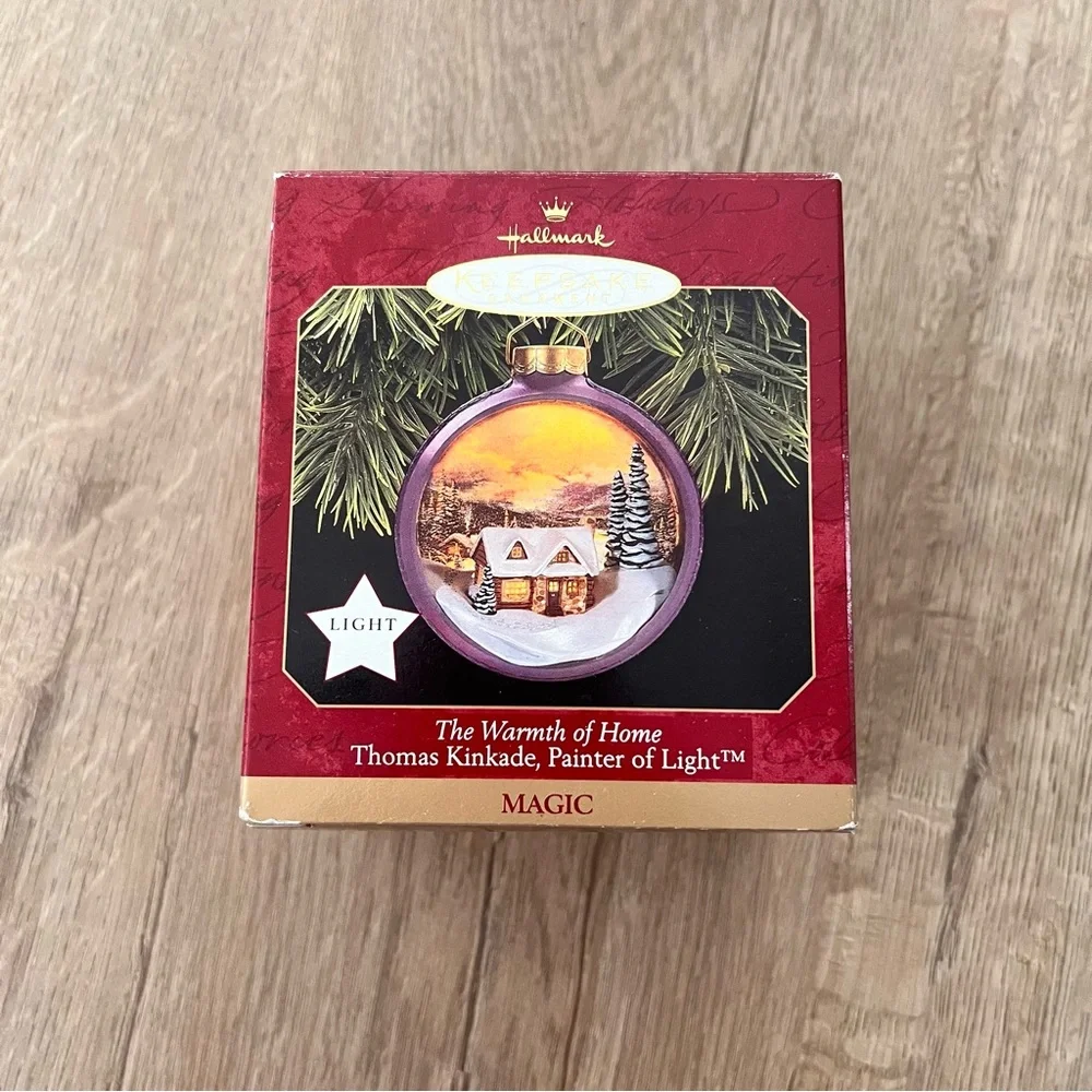 Vintage Hallmark 1997 Thomas Kinkade The‎ Warmth Of Home Christmas Ornament